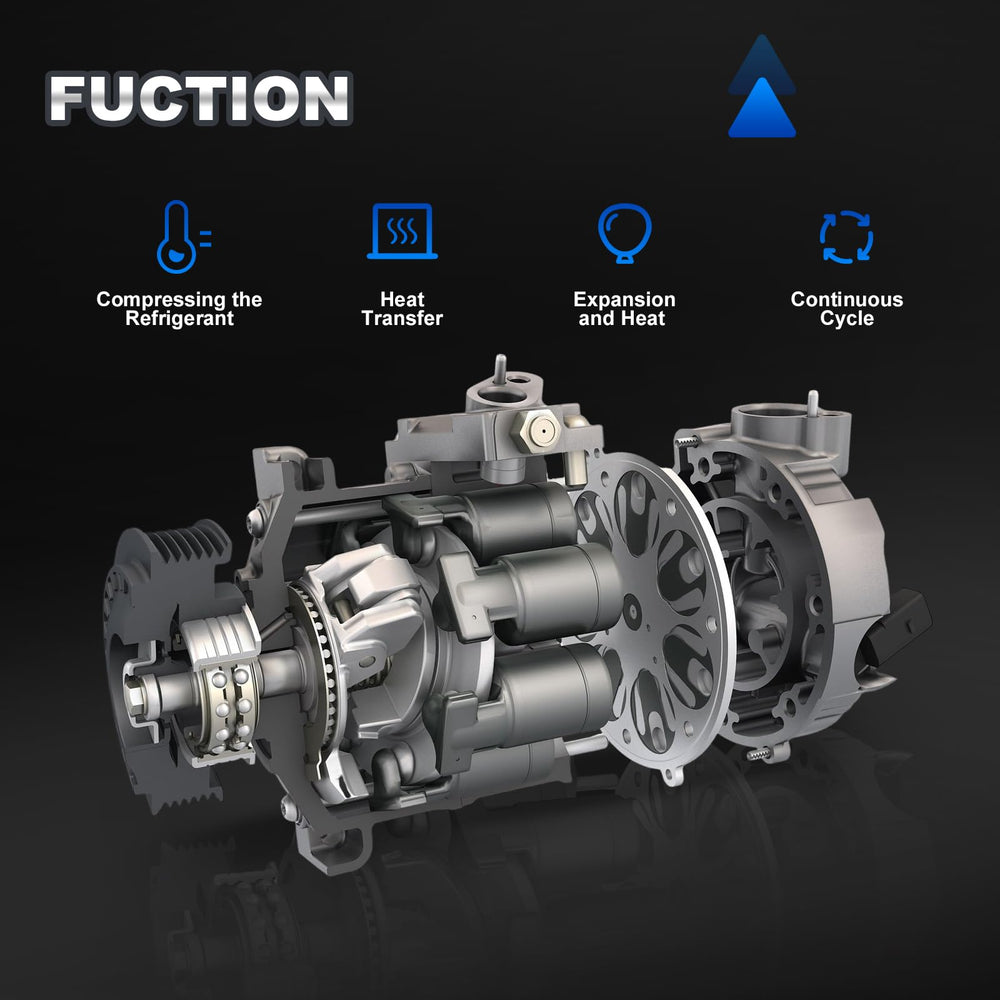 AUTOBABA AC compressor with clutch in-car installation demonstrates Civic compatibility on the road