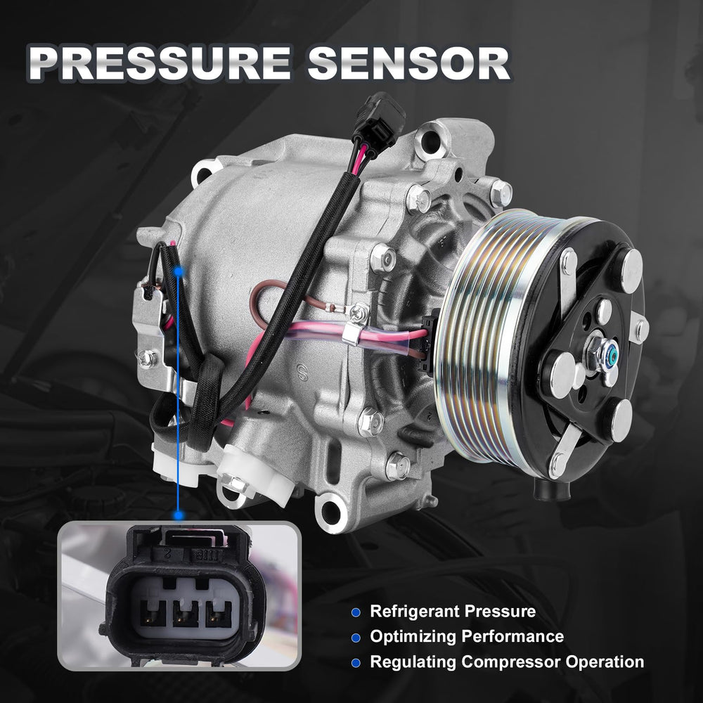 AUTOBABA AC compressor with clutch OE-number label aids correct part identification