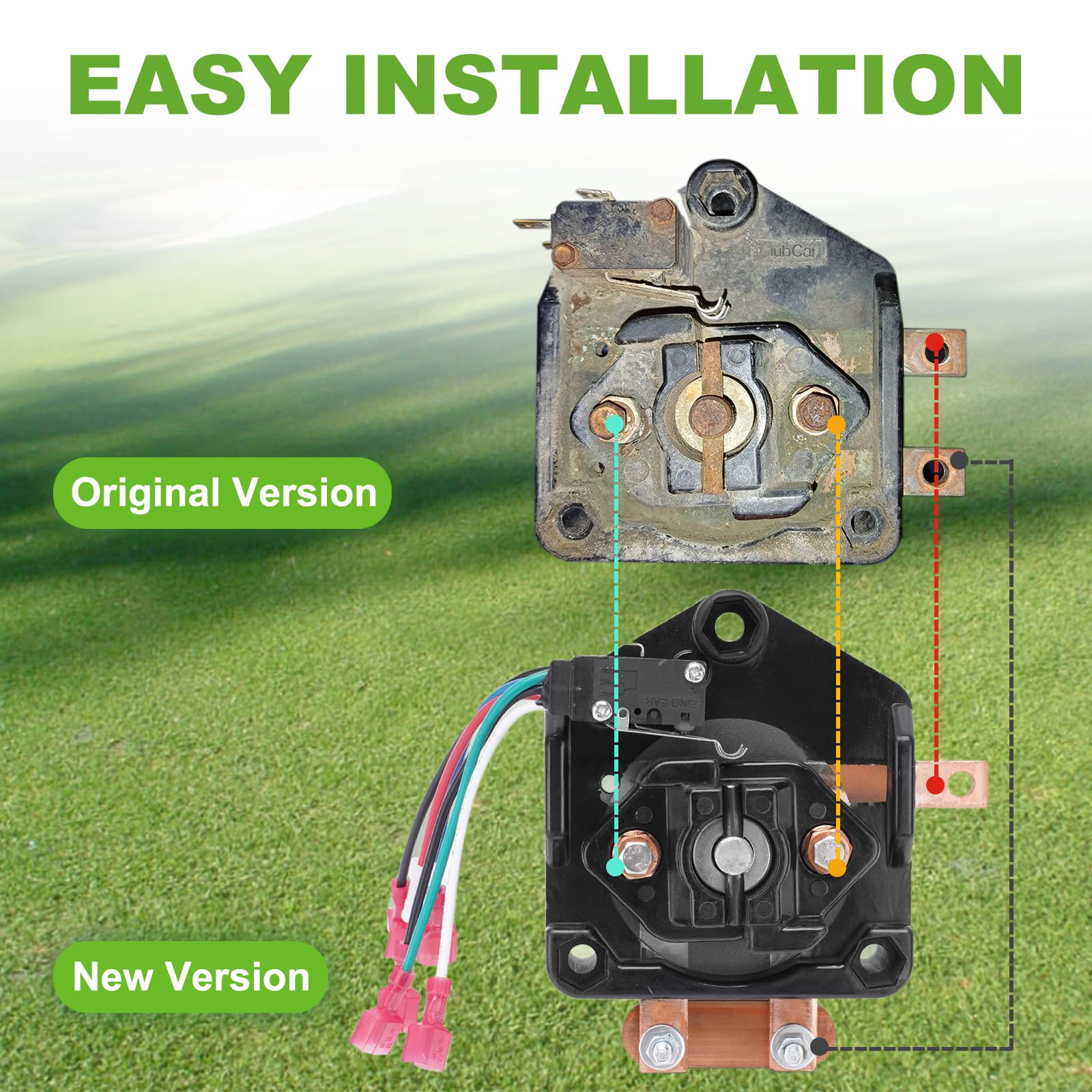 AUTOBABA Club Car DS F&R switch assembly, plug-and-play fit.