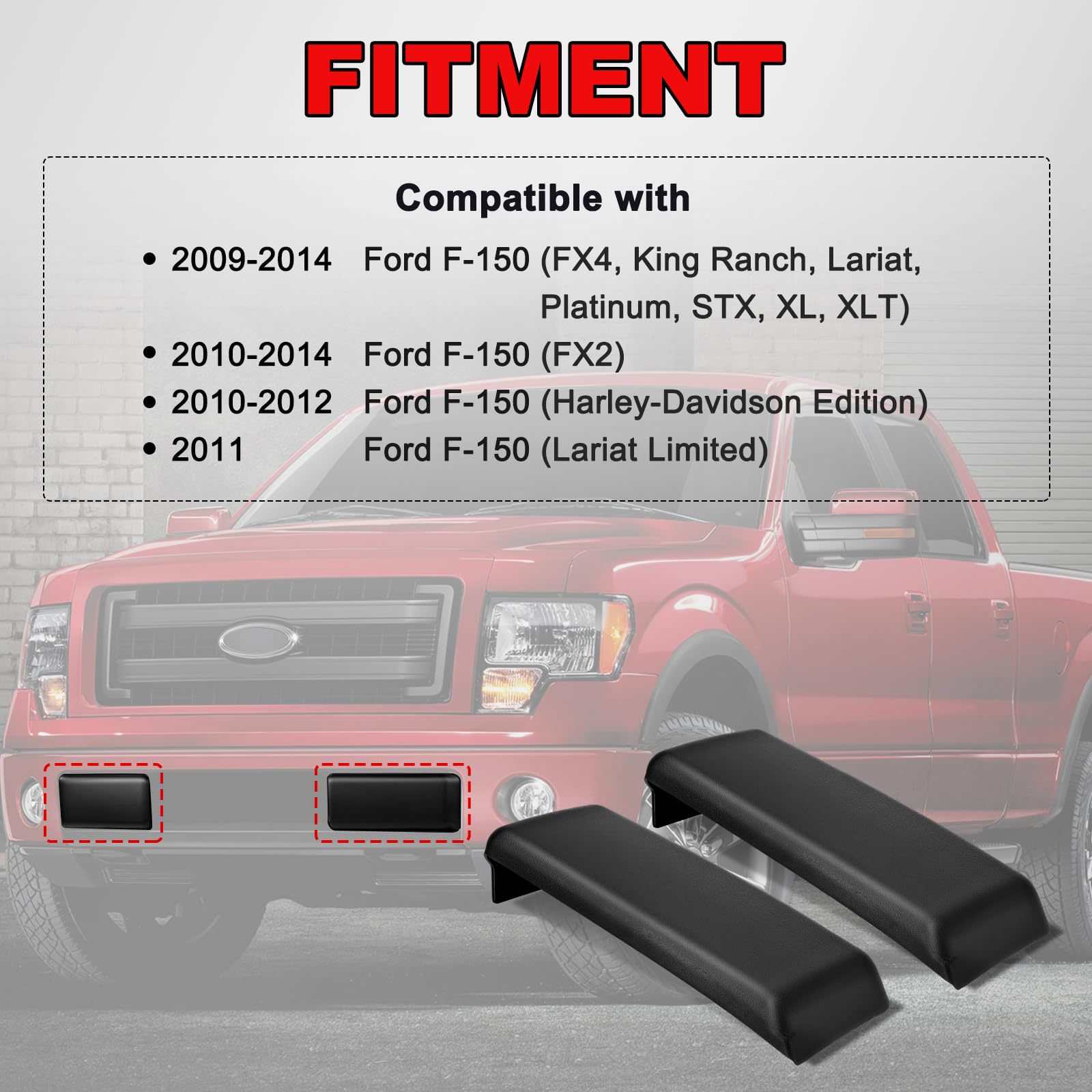 AUTOBABA front bumper guard right side in matte black provides symmetric protection