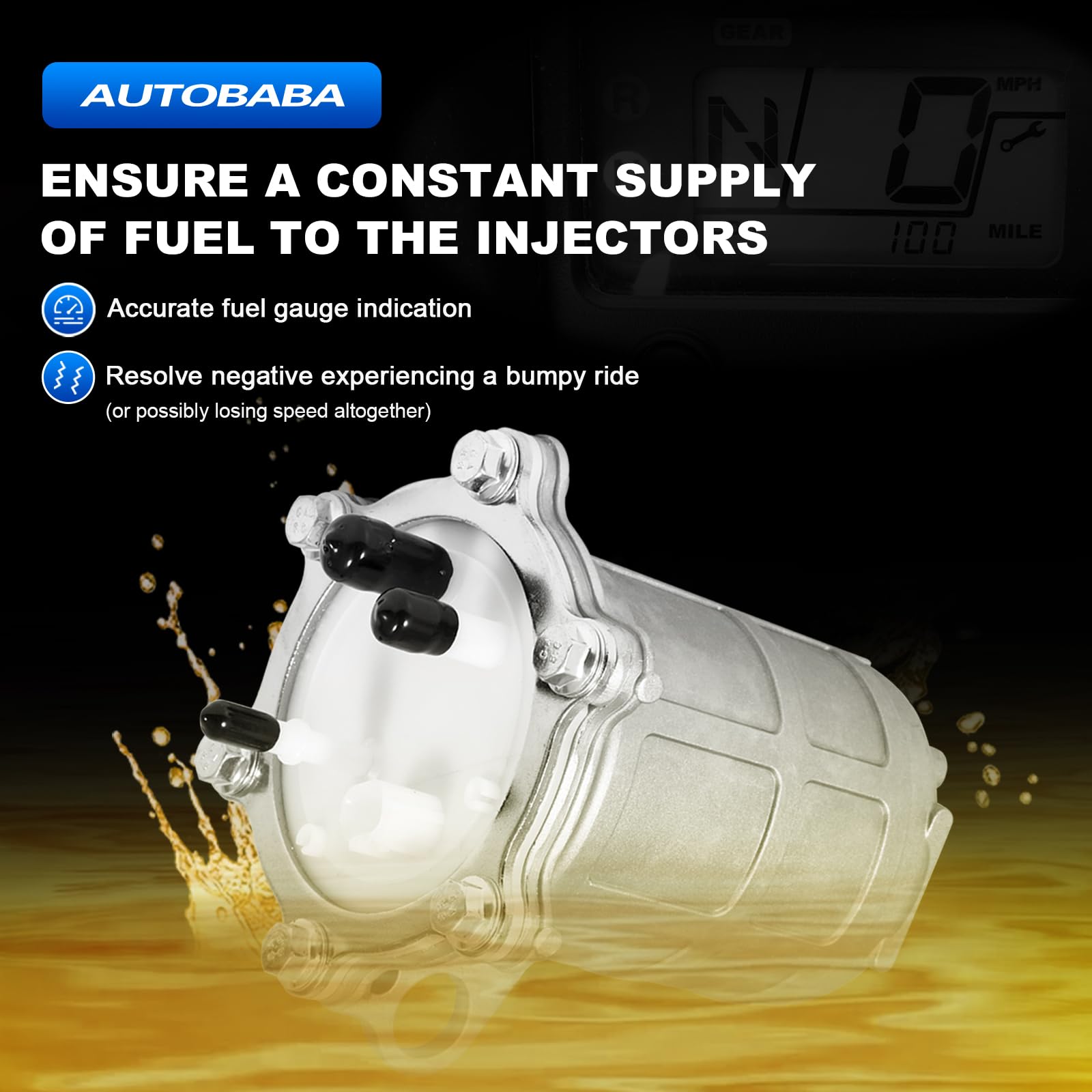 AUTOBABA fuel pump installation guide aids a quick DIY setup.