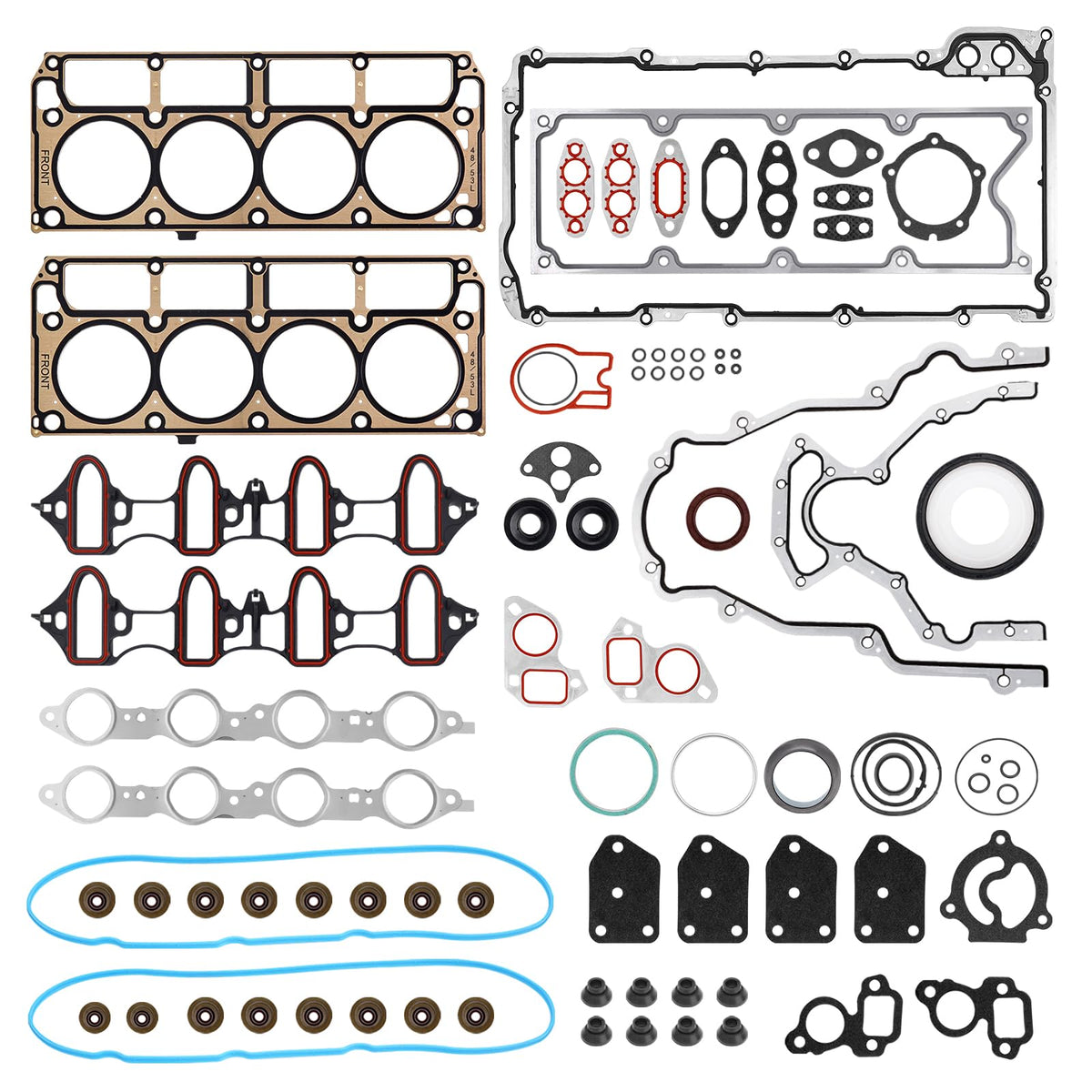 AUTOBABA full head gasket kit package showing seal components for durable engine sealing.