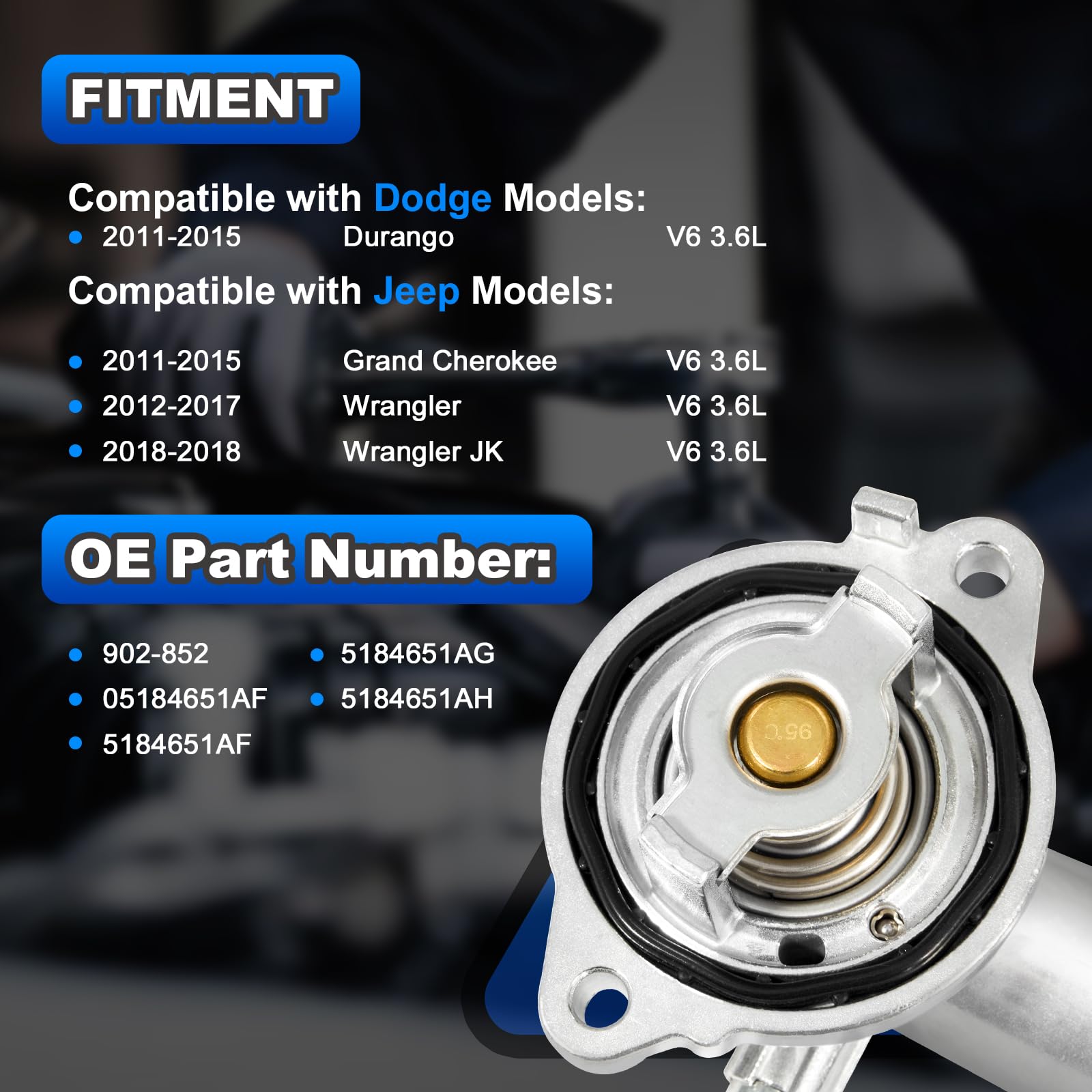AUTOBABA thermostat housing port connection with durable aluminum for smooth coolant flow.