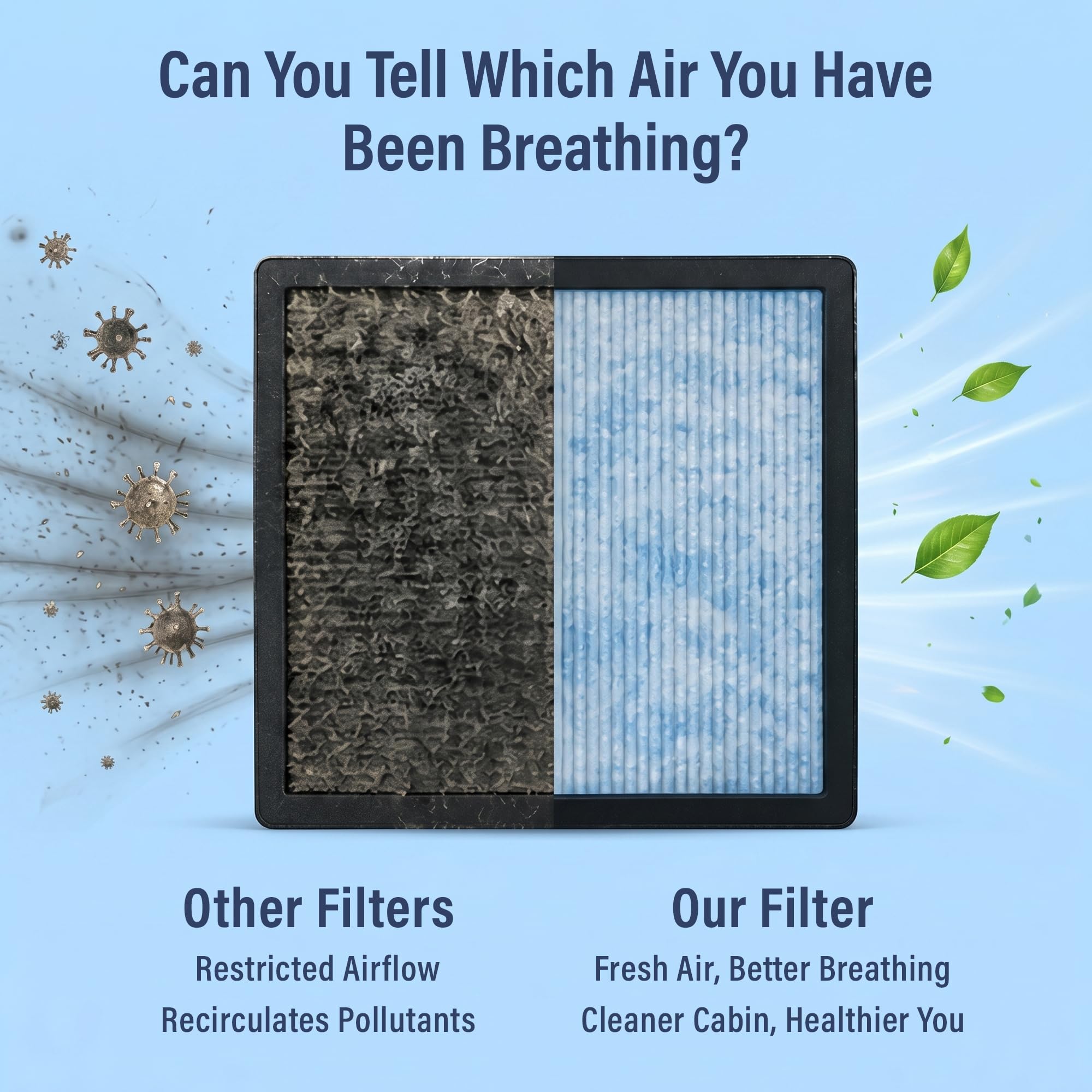 Autobase activated carbon core helps reduce odors inside the cabin.