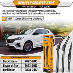 AUTOBOO 14-inch front wiper blade for Trax providing smooth contact