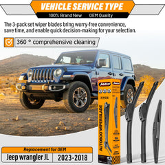 AUTOBOO 16in front passenger-side wiper blade delivers clear rain removal