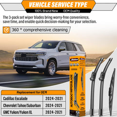 AUTOBOO 22-inch right windshield wiper blade for 2021-2024 Suburban with clear visibility.