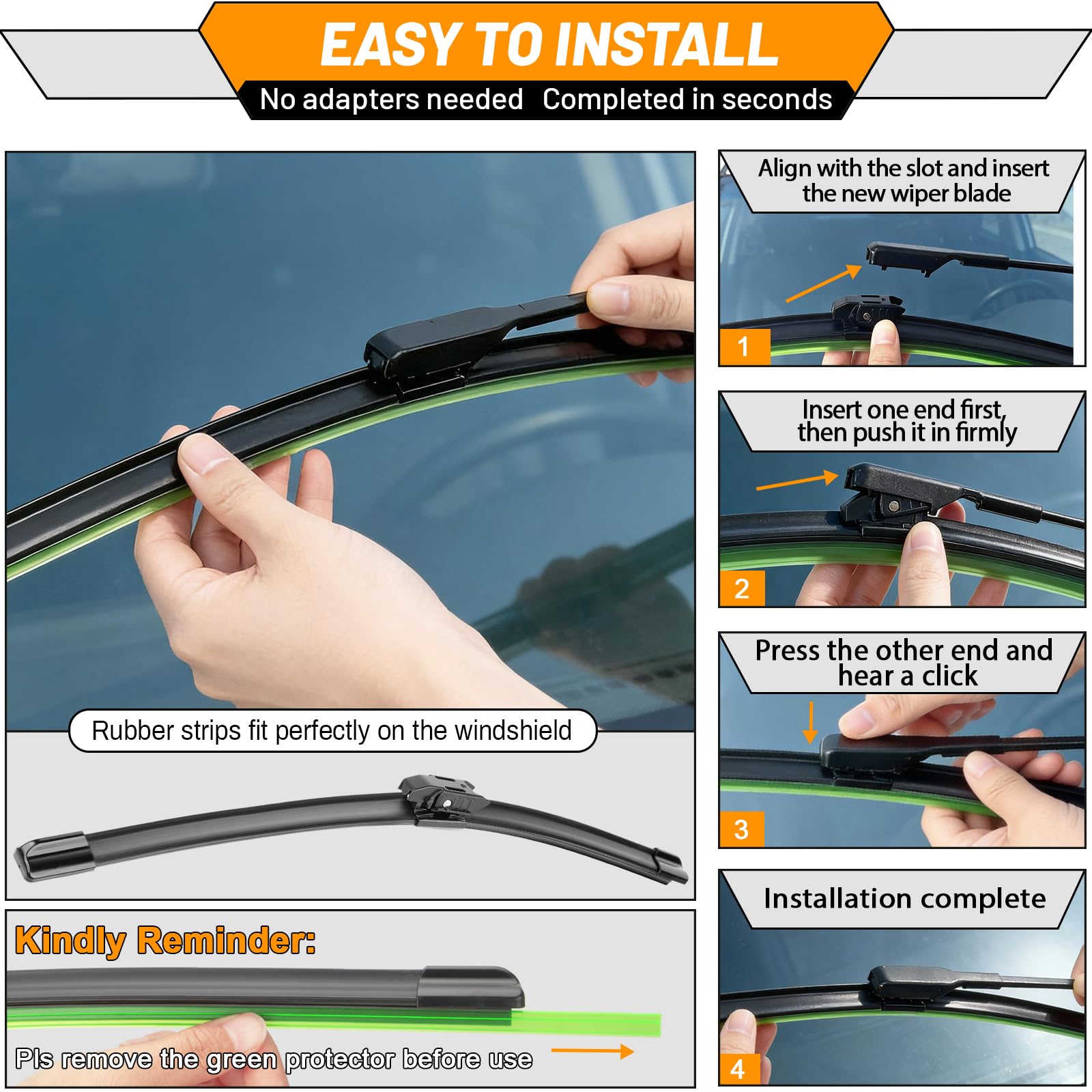 AUTOBOO complete 3-blade set includes front and rear for Countryman.