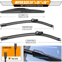 AUTOBOO 10-inch rear wiper blade on Honda CR-V for clear rear view