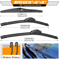 AUTOBOO 10-inch rear wiper demonstrates all-weather replacement ideal for Toyota RAV4.