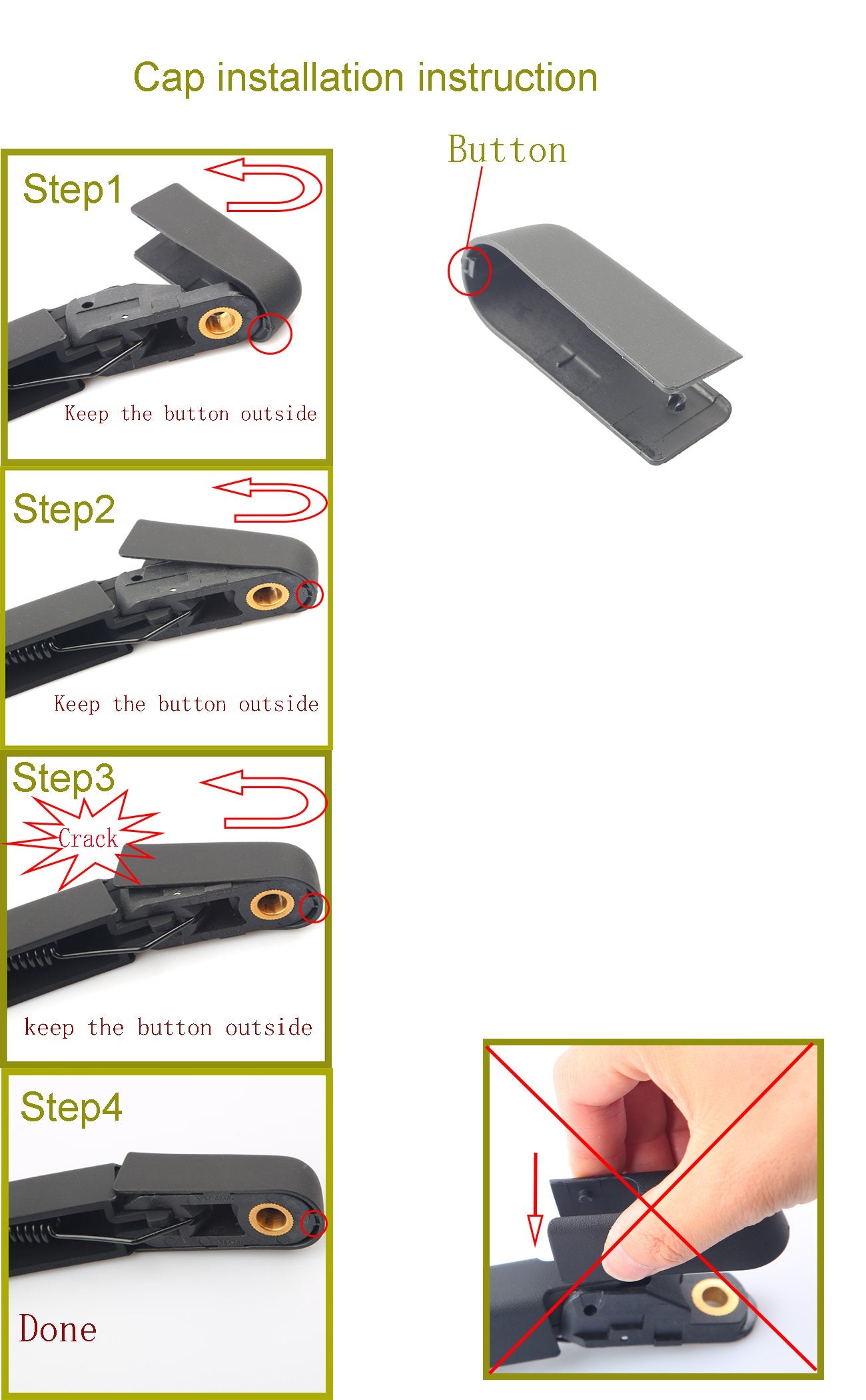 AUTOBOO 12-inch rear wiper blade ready for smooth sweeps.