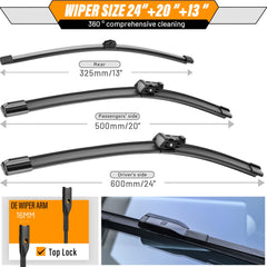 AUTOBOO 13-inch rear wiper blade for Audi Q5 ensures rear visibility.