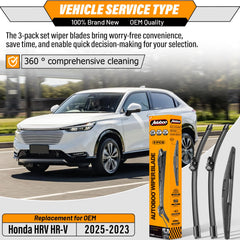 AUTOBOO 17-inch right wiper blade for Honda HR-V delivers smooth wipe in all weather.