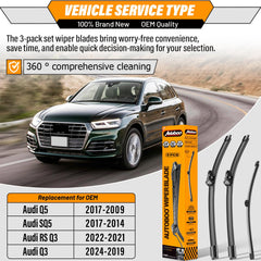 AUTOBOO 20-inch front wiper blade for Audi Q5 delivers reliable all-season performance.