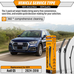 AUTOBOO 20-inch front wiper blade for Audi Q5 delivers smooth wipes