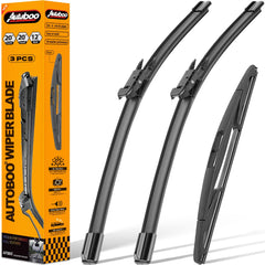 AUTOBOO 20-inch front blade on Ford Escape for improved rainy visibility.