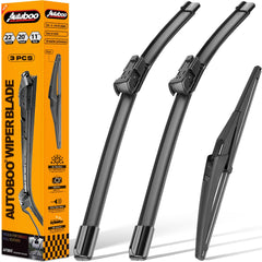 AUTOBOO 22-inch front wiper blade for Jeep Renegade provides clear visibility in rain.