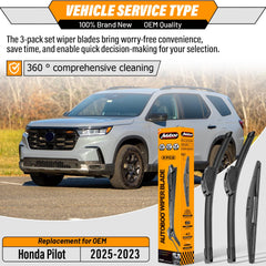 AUTOBOO 22in windshield wiper blade on Honda Pilot ensures smooth, reliable wiping.