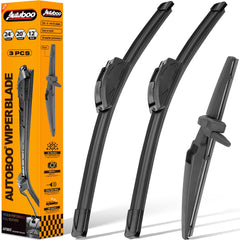 AUTOBOO wiper blades set for Toyota 4Runner providing full front and rear coverage for clearer rain visibility.