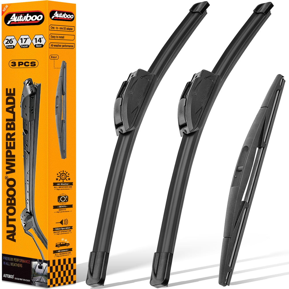 AUTOBOO 26 inch front wiper for Subaru Forester left side, smooth wipe in rain.