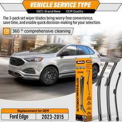 AUTOBOO 28-inch right wiper blade for Ford Edge enhances driver visibility during showers