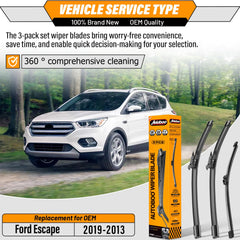 AUTOBOO 28-inch right blade for Ford Escape enhances all-season visibility