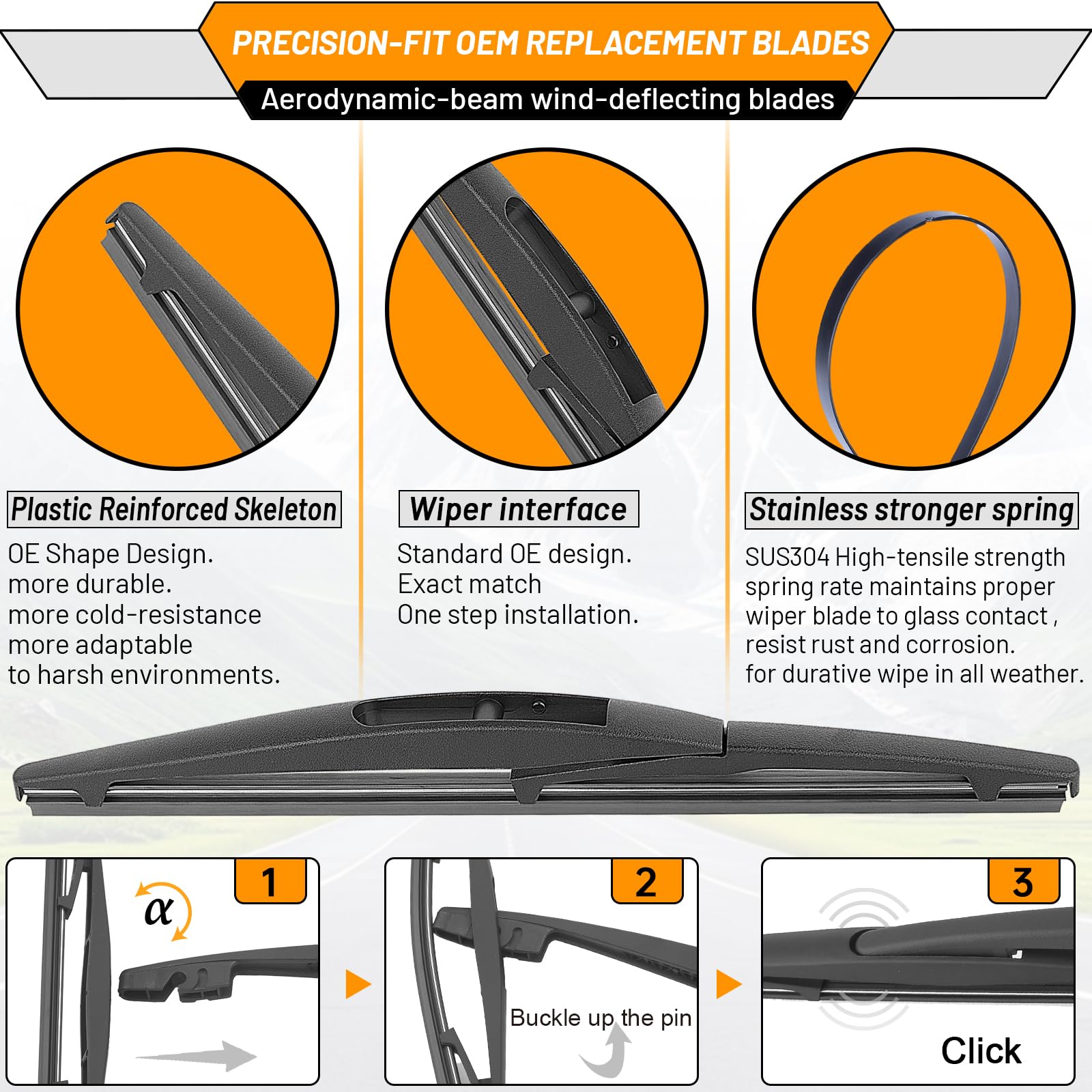AUTOBOO all-season performance wiper design for Honda CR-V