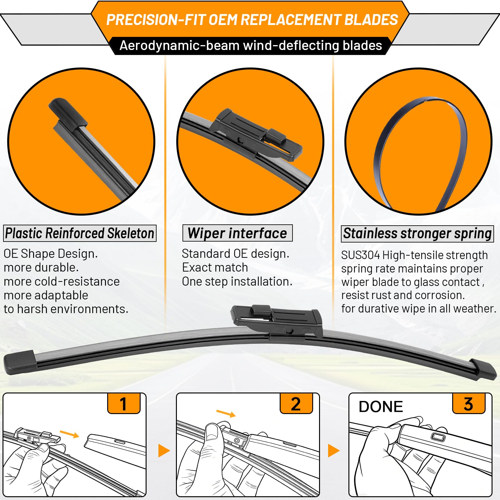AUTOBOO all weather performance with 1500 contact points for glass seal