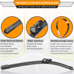 AUTOBOO wiper blade set packaging indicating OEM quality