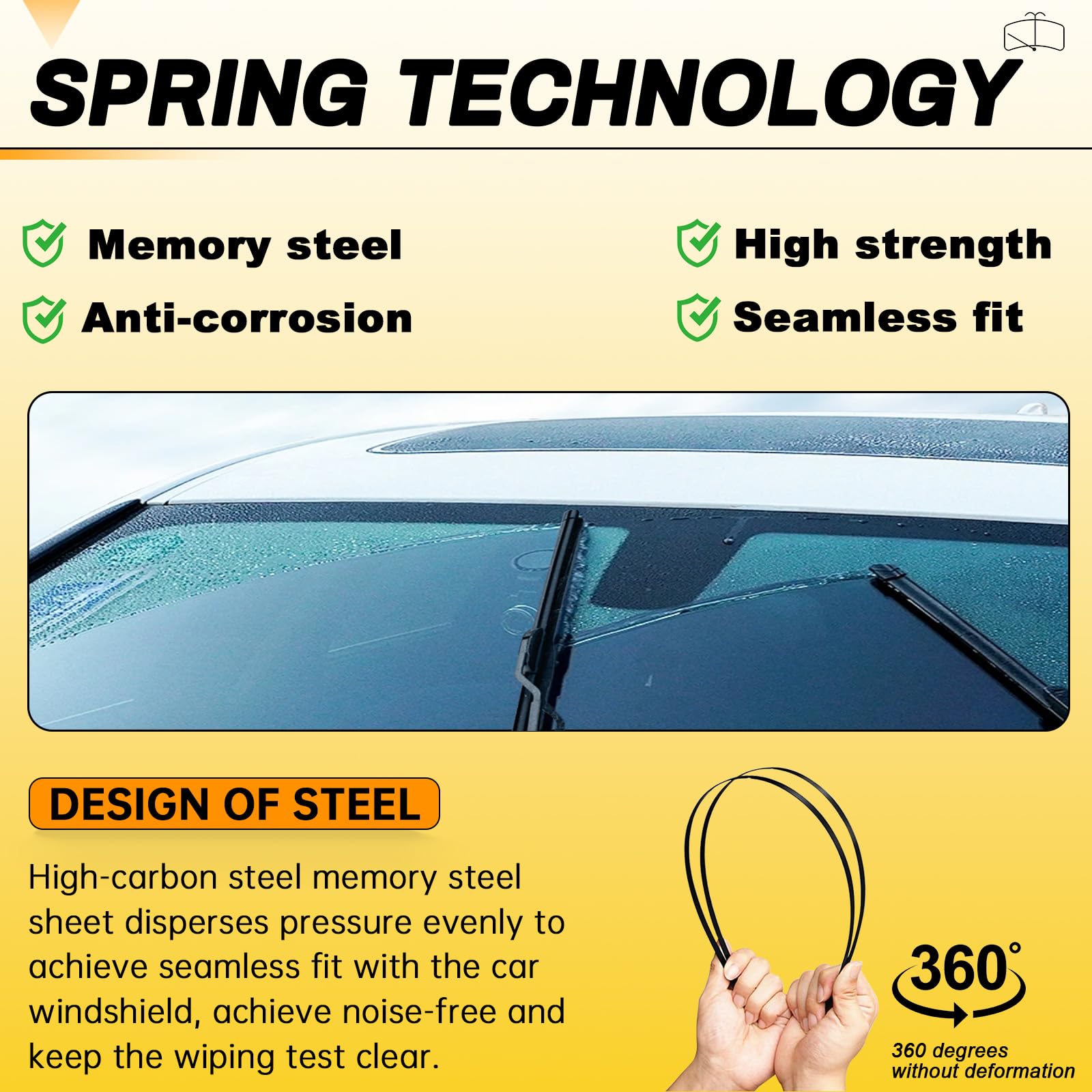 AUTOBOO bracketless design reduces snow buildup and wind resistance