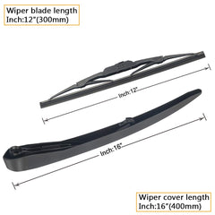 AUTOBOO 12-inch SRX rear wiper blade for all-weather visibility.