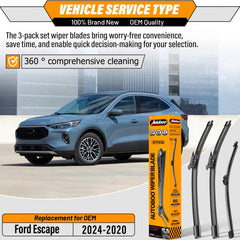 AUTOBOO Ford Escape 20-inch front blade improves winter visibility