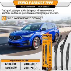AUTOBOO Honda CR-V front 16-inch blade for edge-to-edge wiping