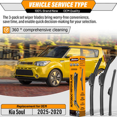 AUTOBOO Kia Soul front wipers installed for smooth, quiet wipes