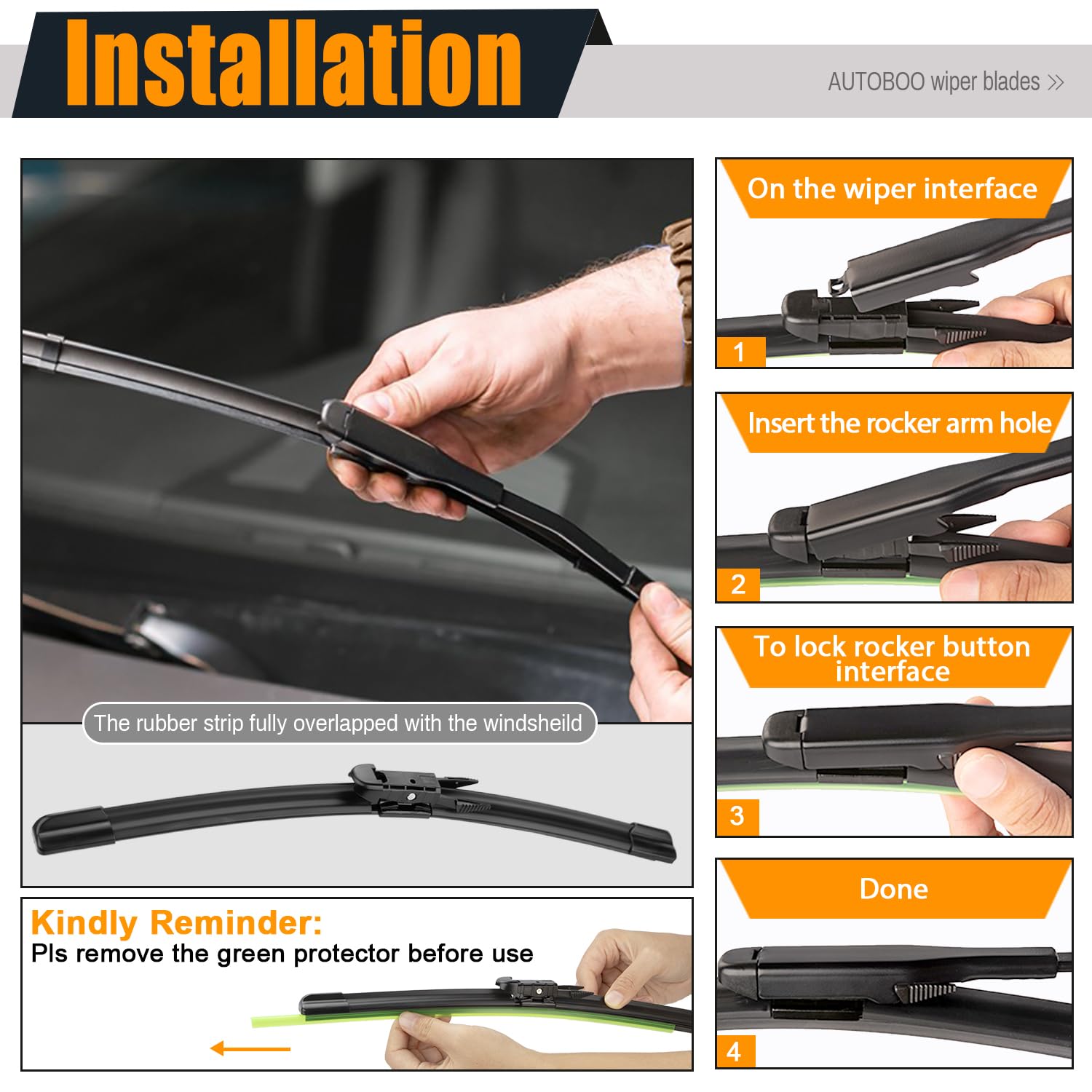 AUTOBOO two-blade set includes 24 and 21 inch blades