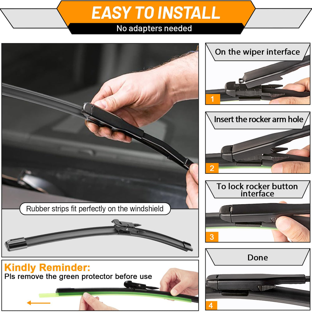 AUTOBOO noise-reduction blade set reducing wipe chatter