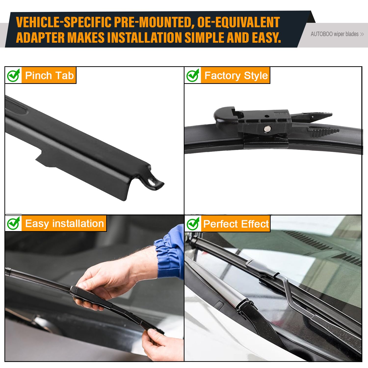 AUTOBOO OE-style adapter ensures quick, tool-free blade replacement