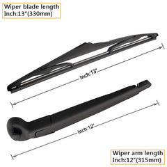 AUTOBOO OEM replacement rear wiper arm for Jeep Wrangler JK improves visibility in rain.