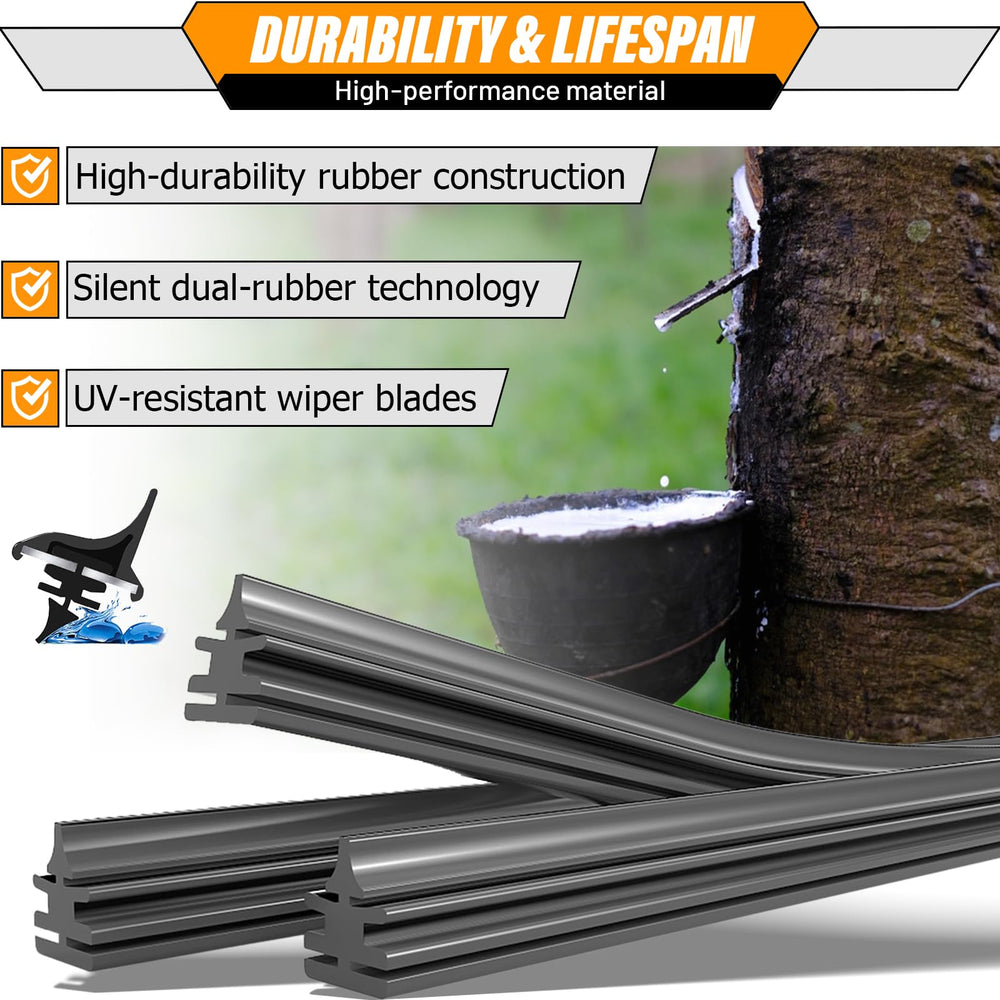 AUTOBOO OEM wiper blade installation guide image for quick, tool-free fitting