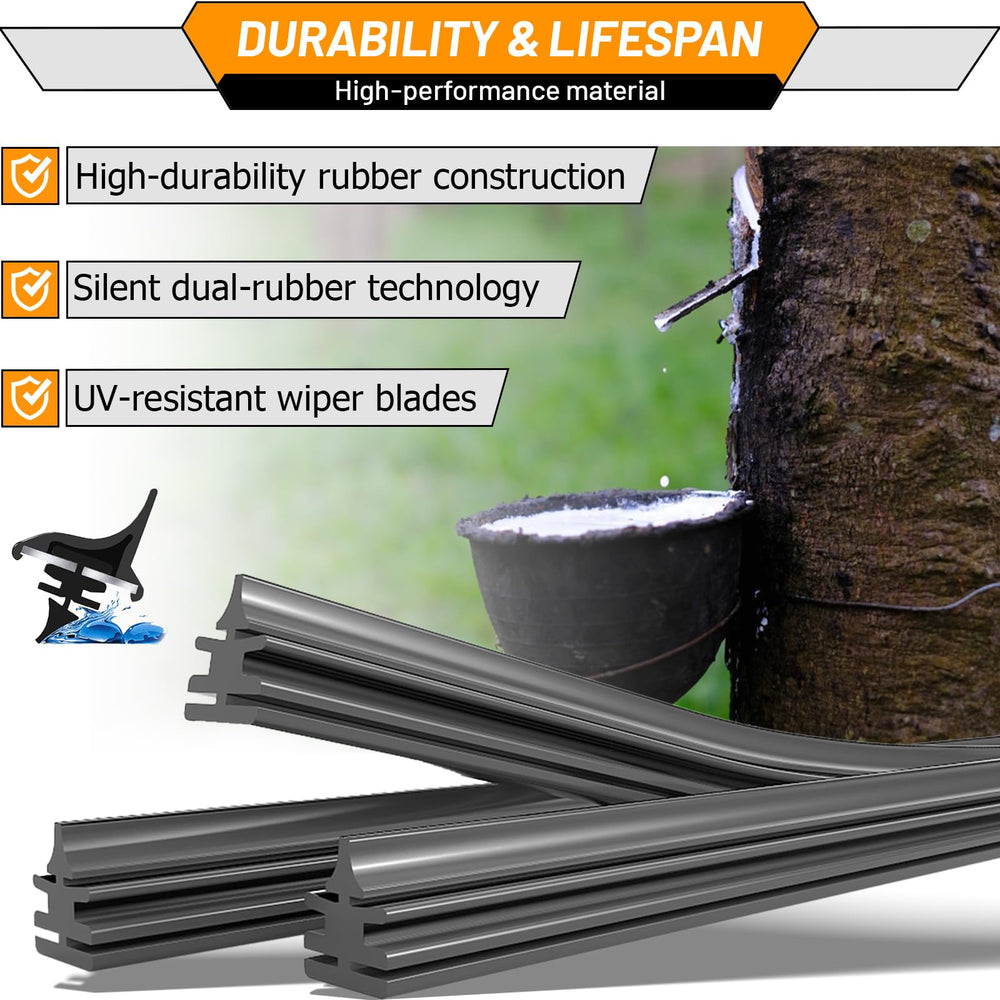 AUTOBOO pack of three wiper blades ready for a full Forester replacement.