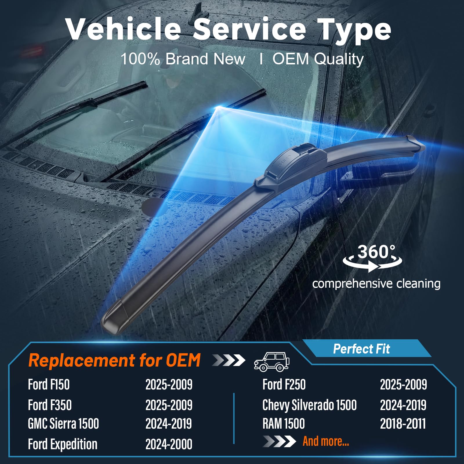 AUTOBOO Plus rubber encased design protects the blade frame from elements