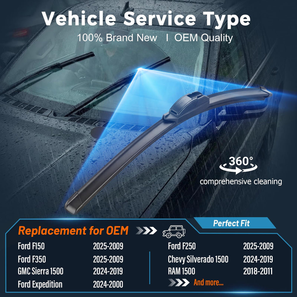 AUTOBOO Plus rubber encased design protects the blade frame from elements