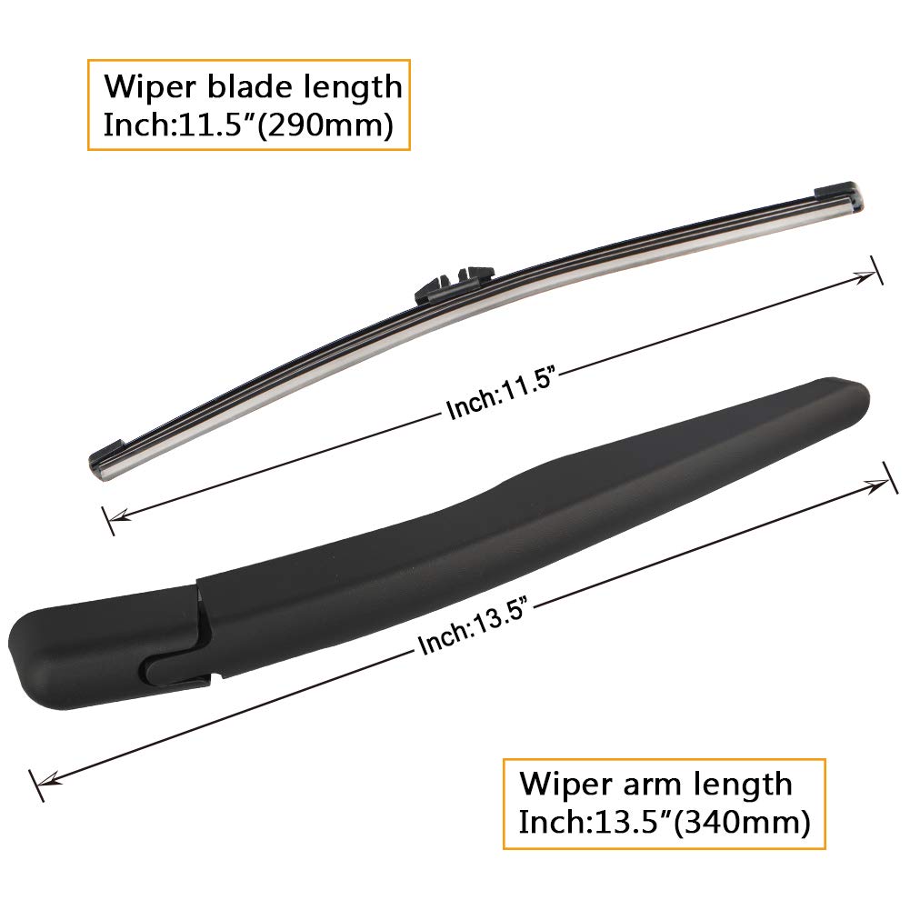 AUTOBOO rear wiper arm blade for Ford Explorer – side view, reliable performance across seasons