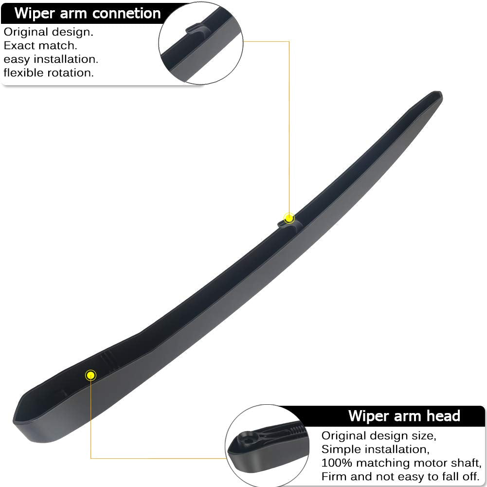 Closeup of AUTOBOO rear wiper arm cover showing durable construction.