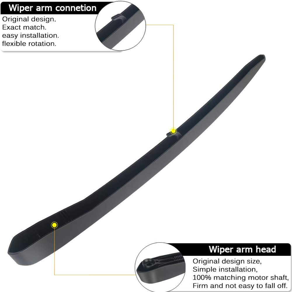 Closeup of AUTOBOO rear wiper arm cover showing durable construction.