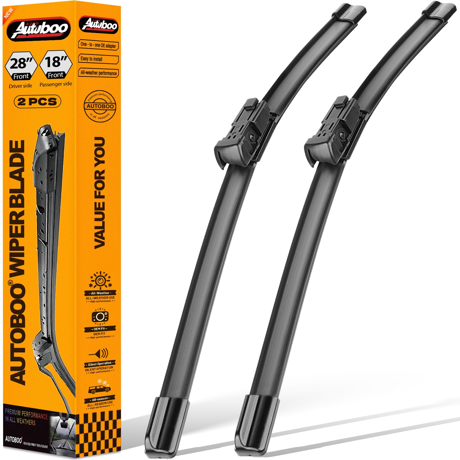AUTOBOO Tesla Model S 28-inch wiper blade front-left for precise wipe performance.