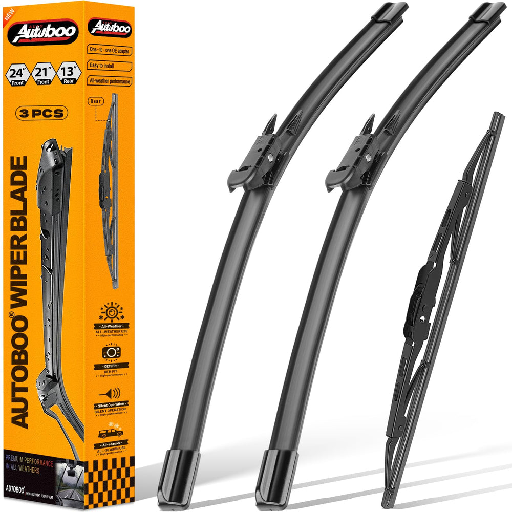 AUTOBOO Traverse front-wiper 24-inch blade for clear rain visibility