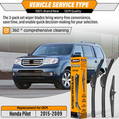 AUTOBOO 21-inch front wiper blade improves all-weather visibility on Honda Pilot