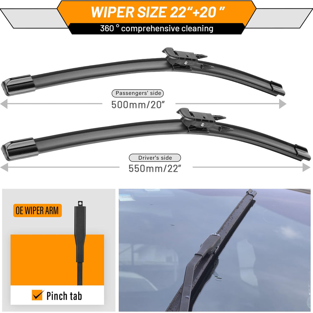 AUTOBOO MKZ 20in left blade improves visibility in rain