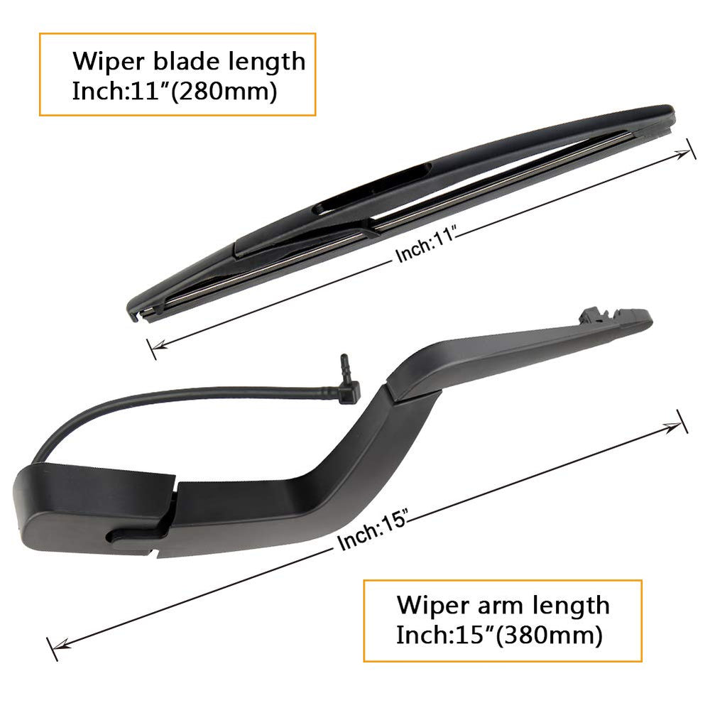 AUTOBOO wiper arm assembly for Saturn Outlook rear window replacement
